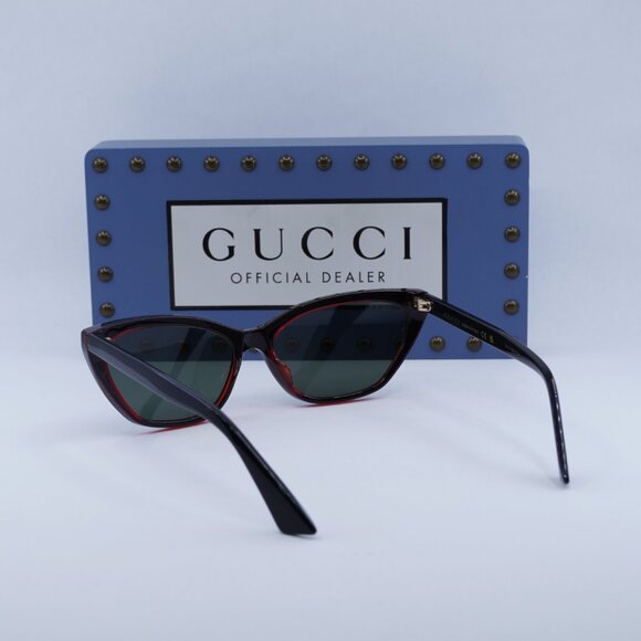 Gucci GG1815S 003 Cat Eye Sunglasses - Shiny Black/Red/Grey main image 4